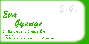 eva gyenge business card